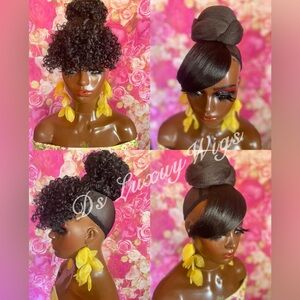 Bundle -2 Ponytail Bun & Bang Hairpieces
